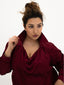 Camicia raso con scollo a gronda